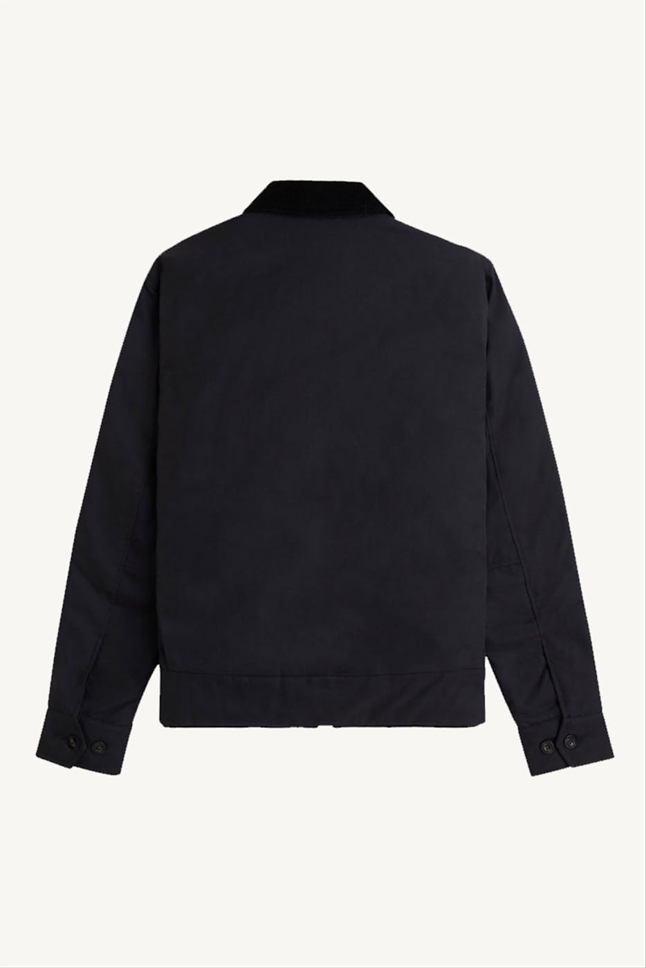 Fred Perry - Zwarte Cotton Caban jas
