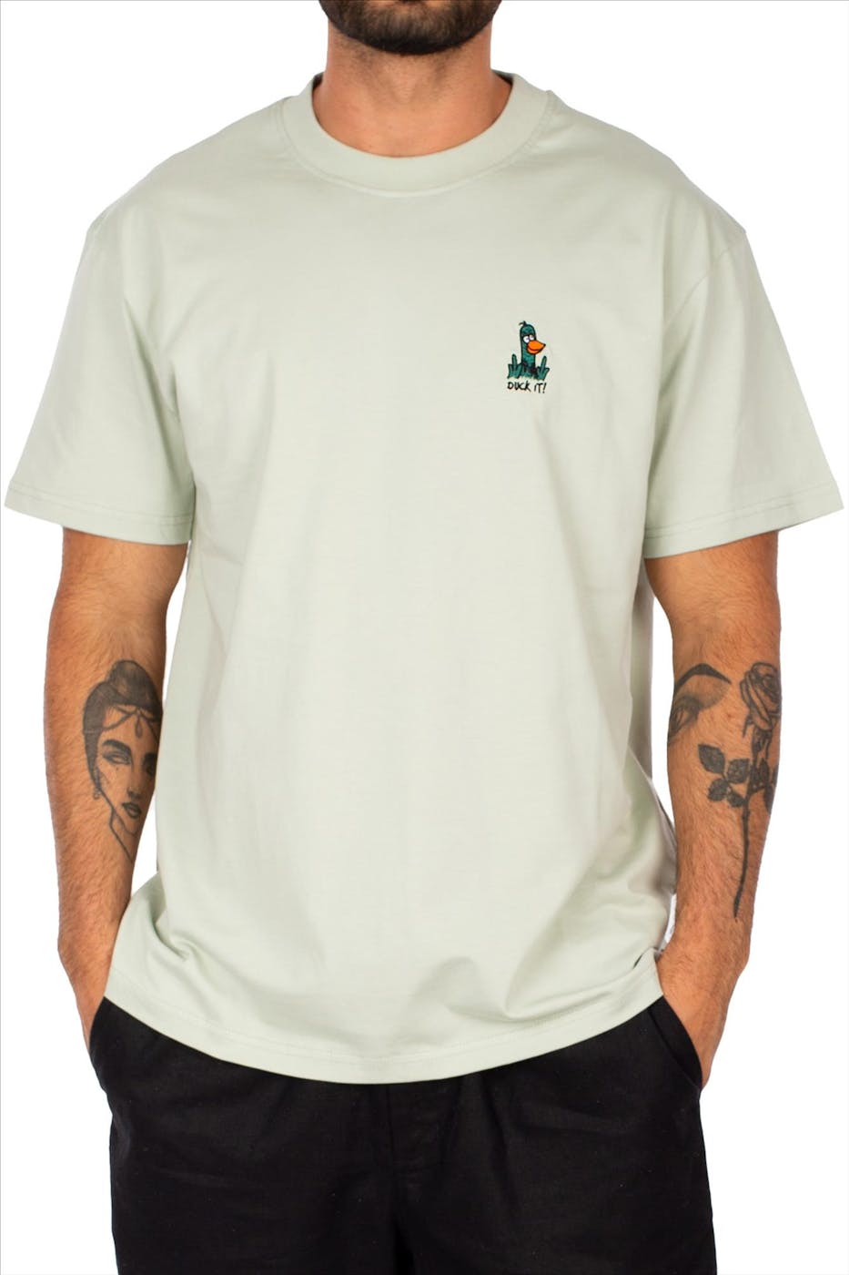 Iriedaily - Lichtgroene What The Duck T-shirt