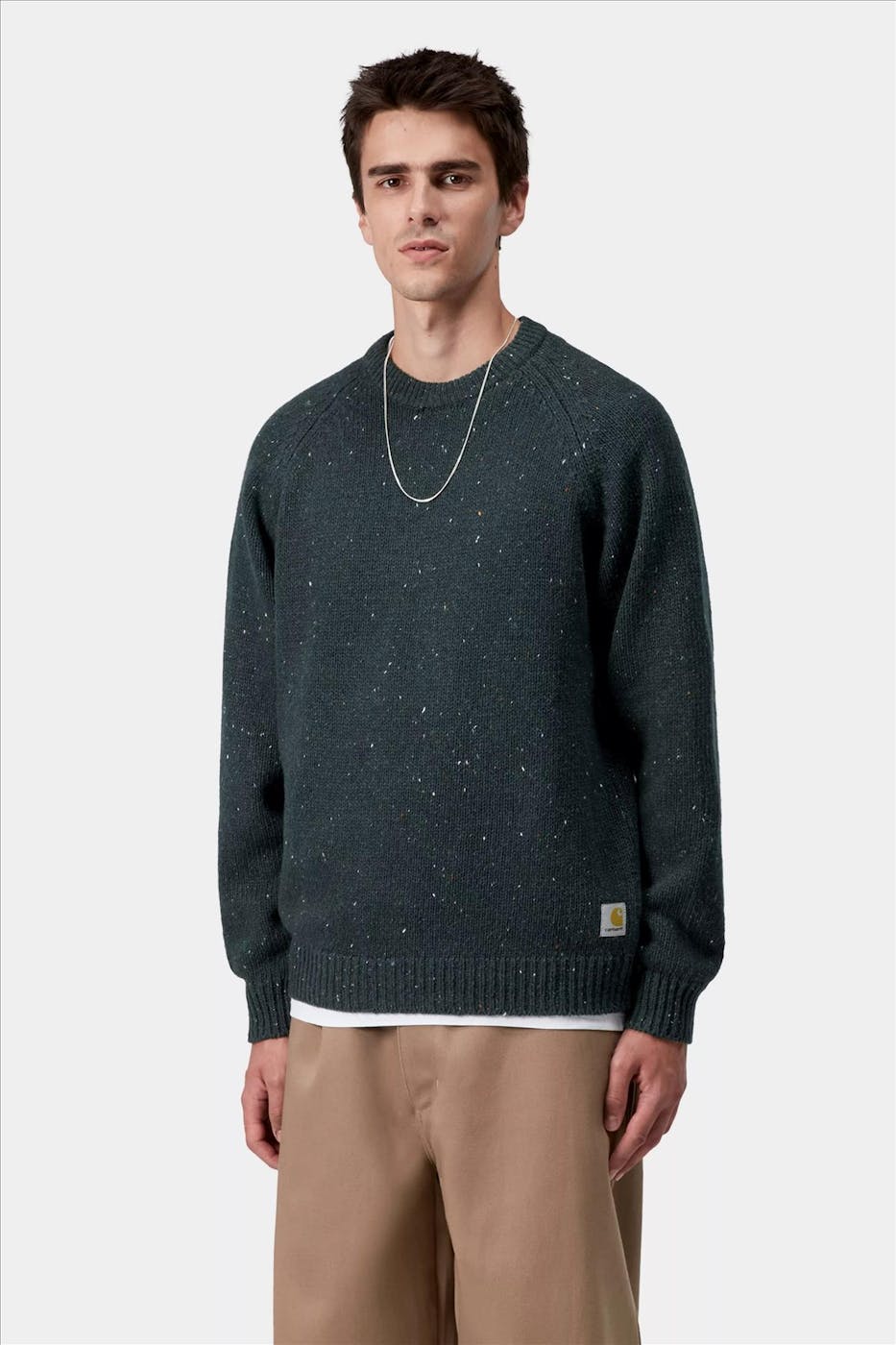 Carhartt WIP - Donkergroene Anglistic trui