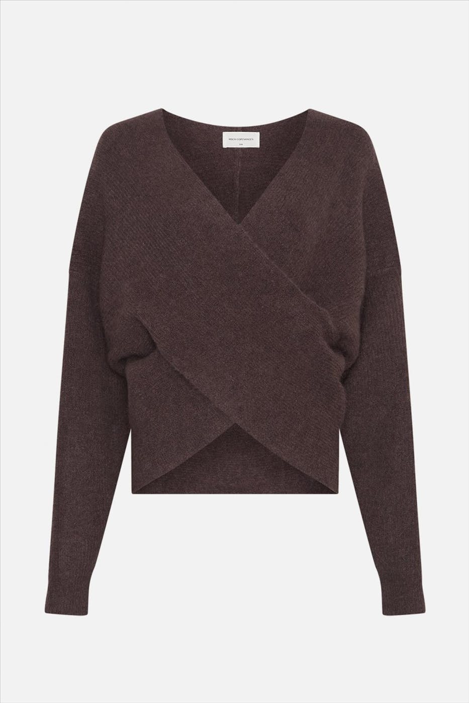 MSCH COPENHAGEN - Donkerpaarse Zinelle Rachelle Wrap trui