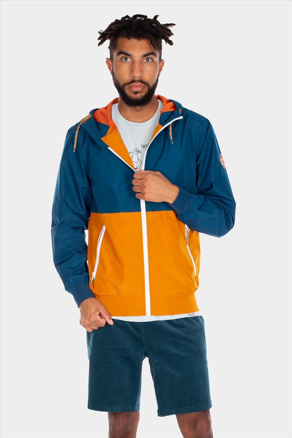 Iriedaily - Blauw-oranje Resulander jacket