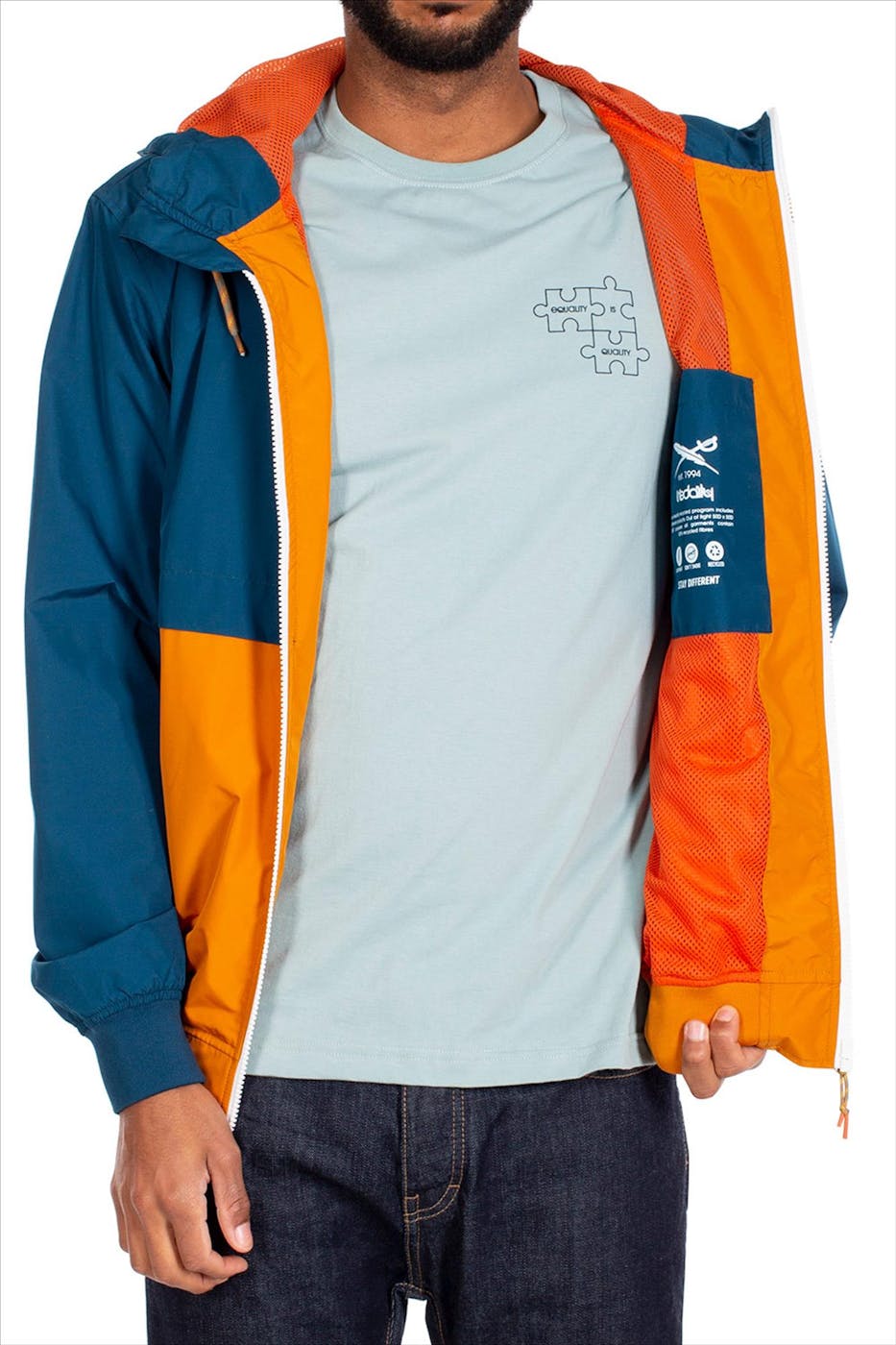 Iriedaily - Blauw-oranje Resulander jacket