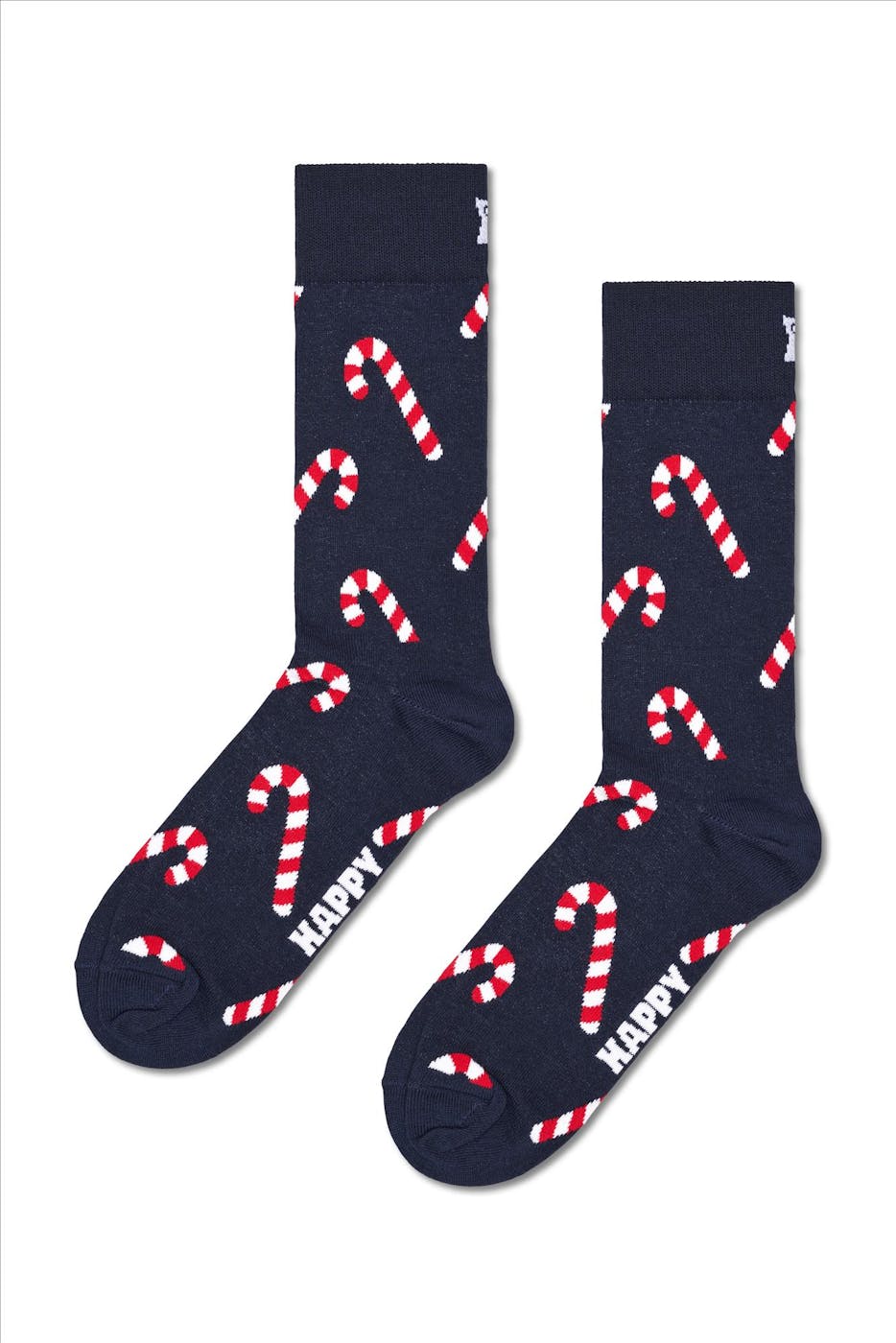Happy Socks - Donkerblauwe Candy Cane sokken, maat: 41-46