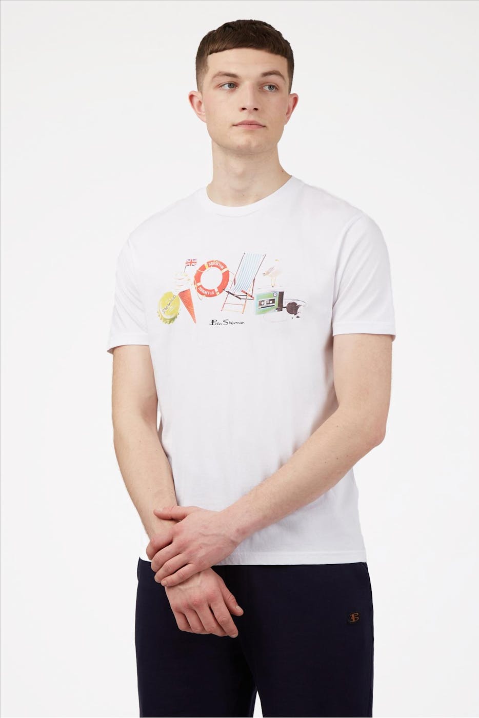 Ben Sherman - Witte Beach Gear T-shirt