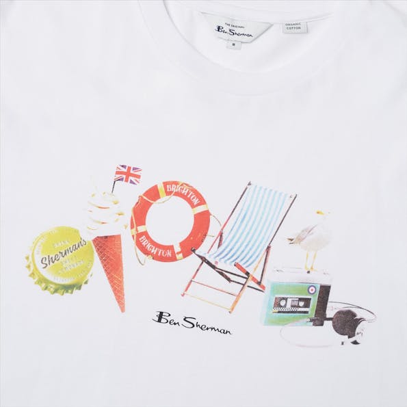 Ben Sherman - Witte Beach Gear T-shirt