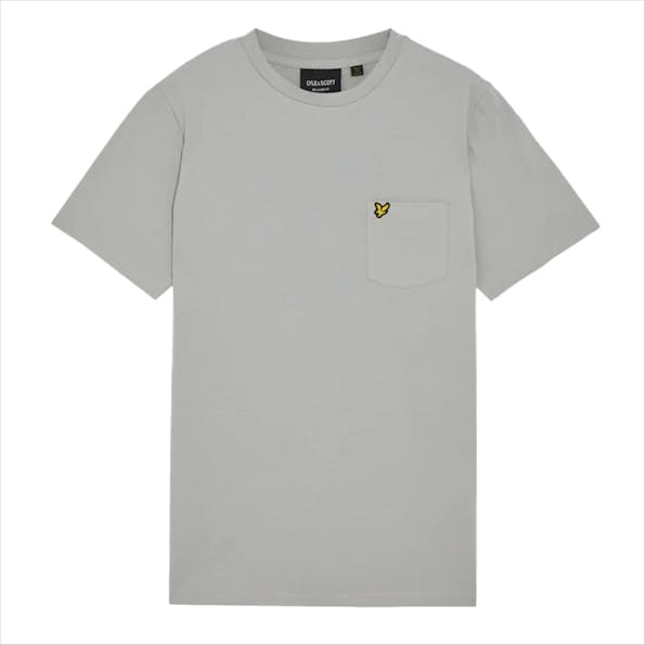 Lyle & Scott - Grijsbeige Plain Pique Pocket T-shirt