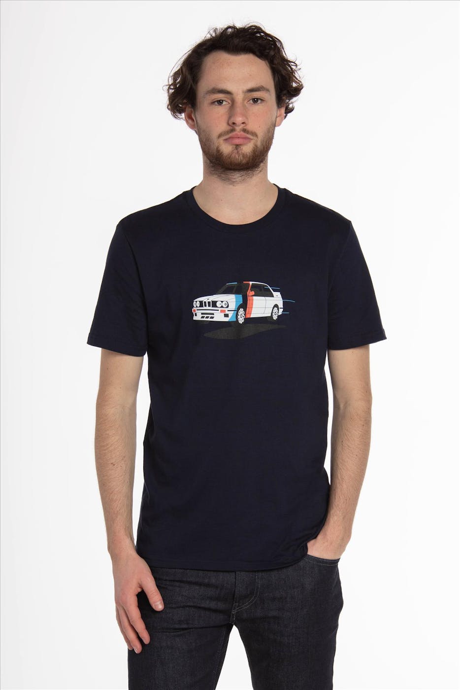 Brooklyn - Donkerblauwe 'Piston Club-BMW M3' T-shirt