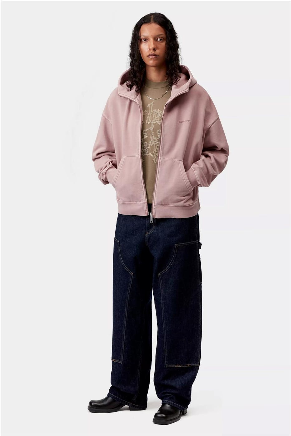Carhartt WIP - Roze Benton zip hoodie