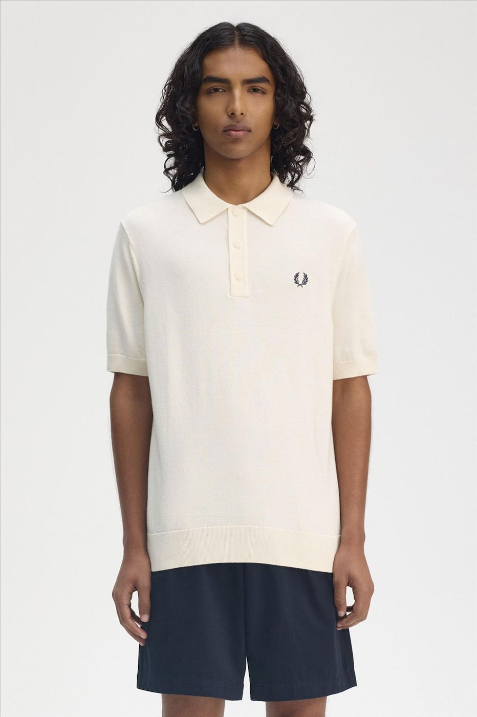 Fred Perry - Ecru Knitted polo