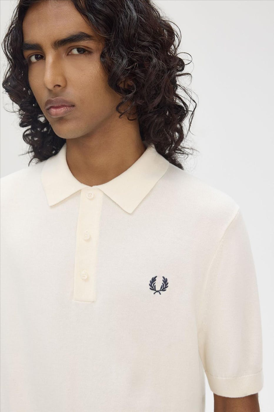 Fred Perry - Ecru Knitted polo