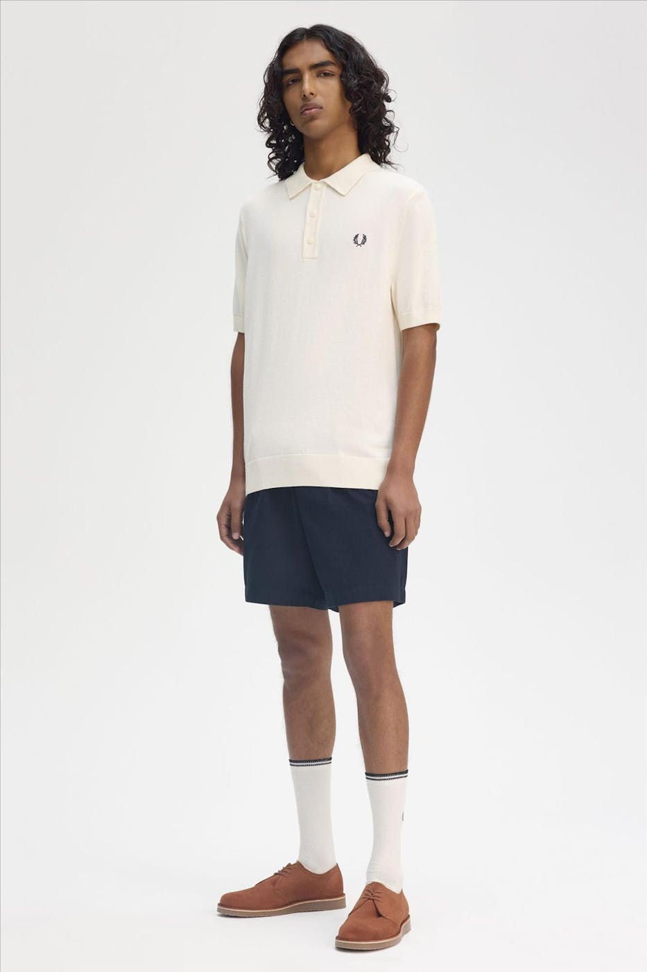 Fred Perry - Ecru Knitted polo
