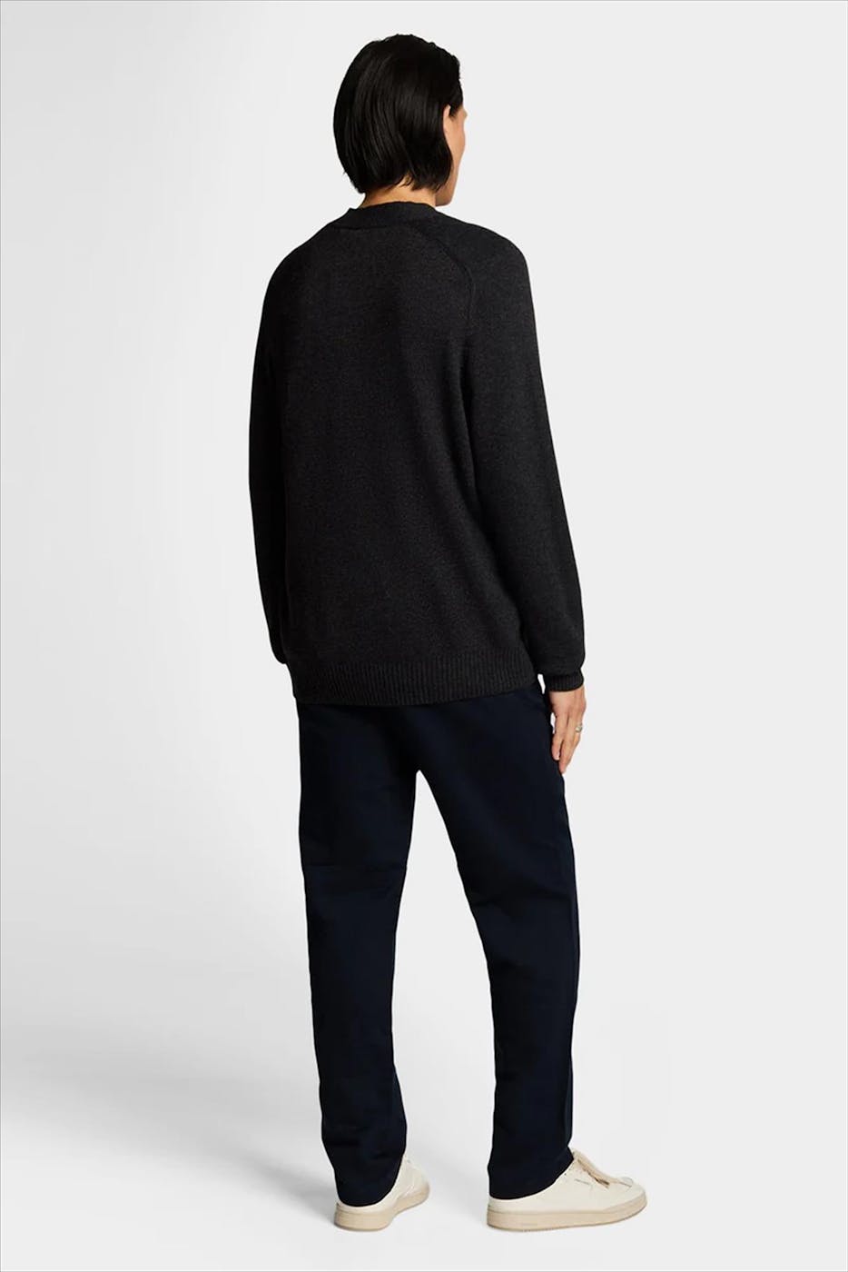 Lyle & Scott - Donkerblauwe Linen Blend broek
