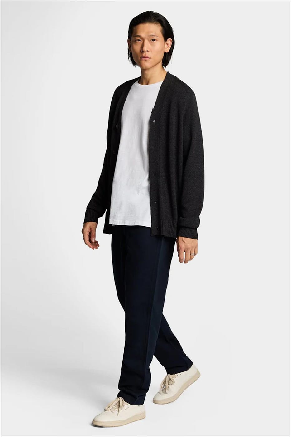 Lyle & Scott - Donkerblauwe Linen Blend broek