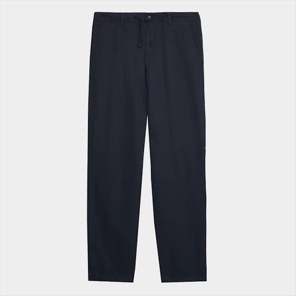 Lyle & Scott - Donkerblauwe Linen Blend broek