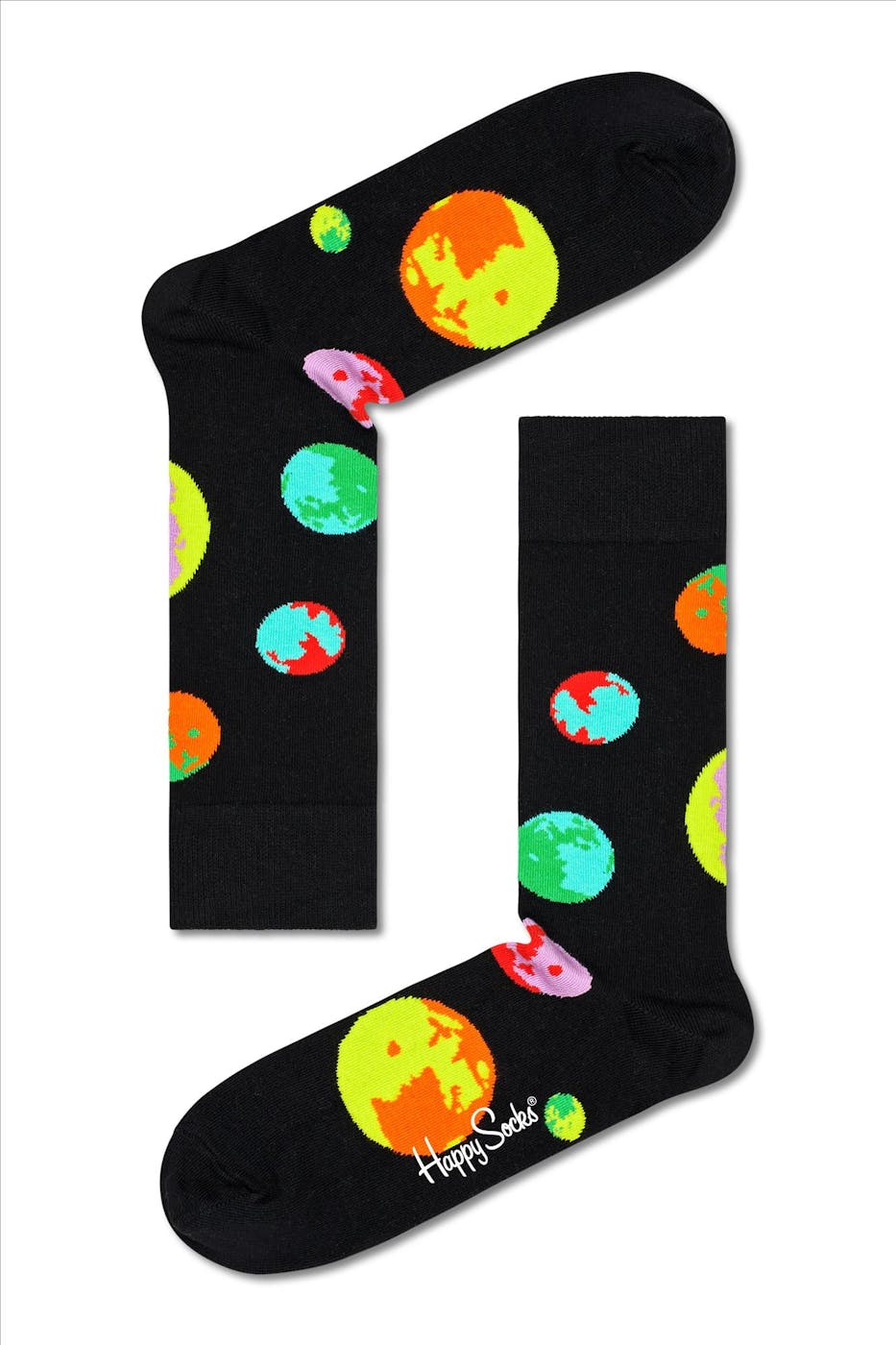 Happy Socks - Zwarte-multicolour Moonshadow sokken, maat: 36-40