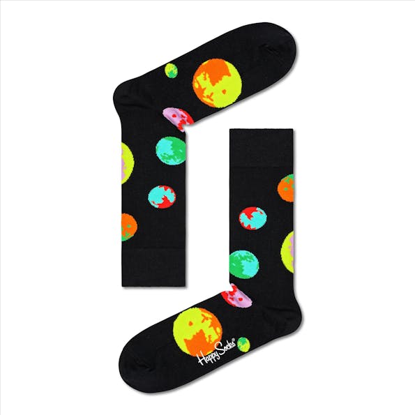 Happy Socks - Zwarte-multicolour Moonshadow sokken, maat: 36-40