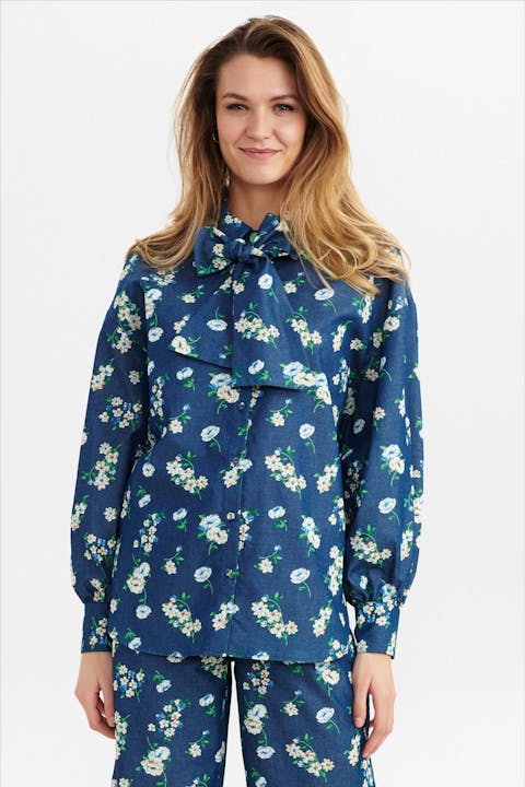 Nümph - Denimblauwe Nuedelle blouse