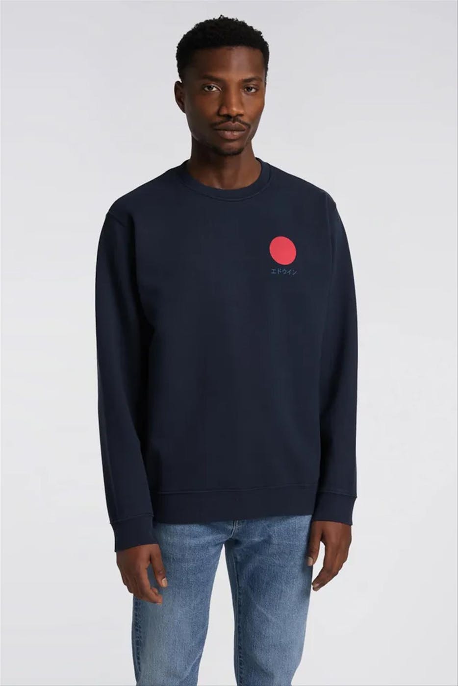 Edwin - Donkerblauwe Japanese Sun sweater