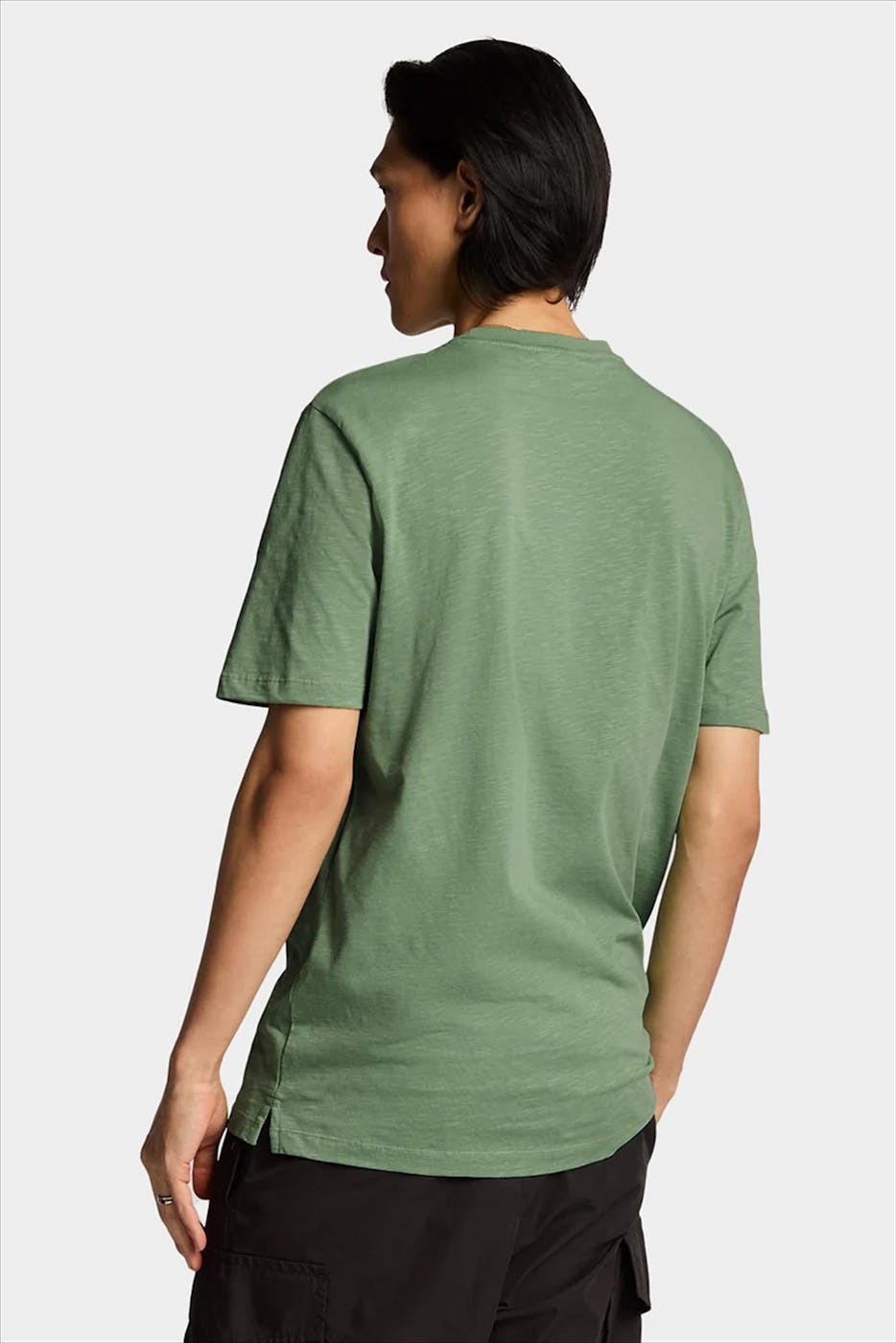 Lyle & Scott - Groene Slub T-shirt