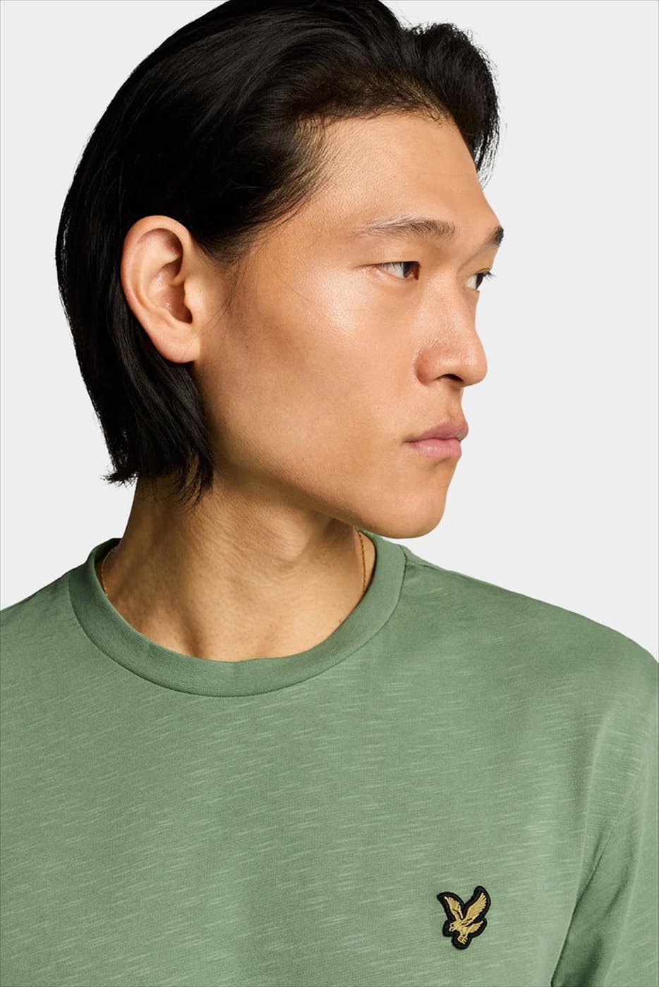Lyle & Scott - Groene Slub T-shirt