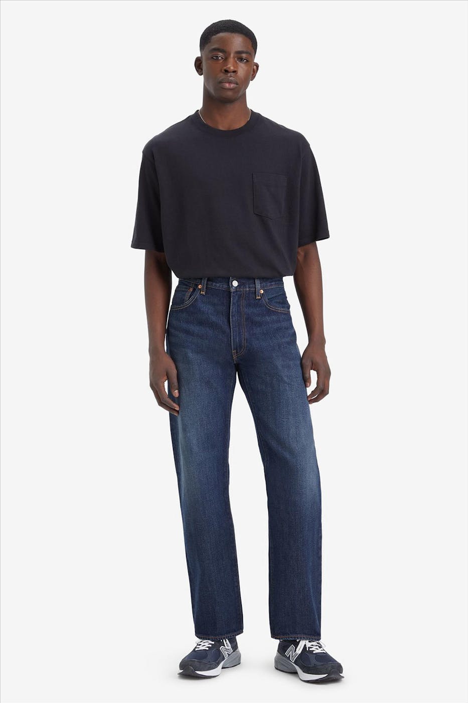 Levi's - Donkerblauwe 555 Relaxed Straight jeans