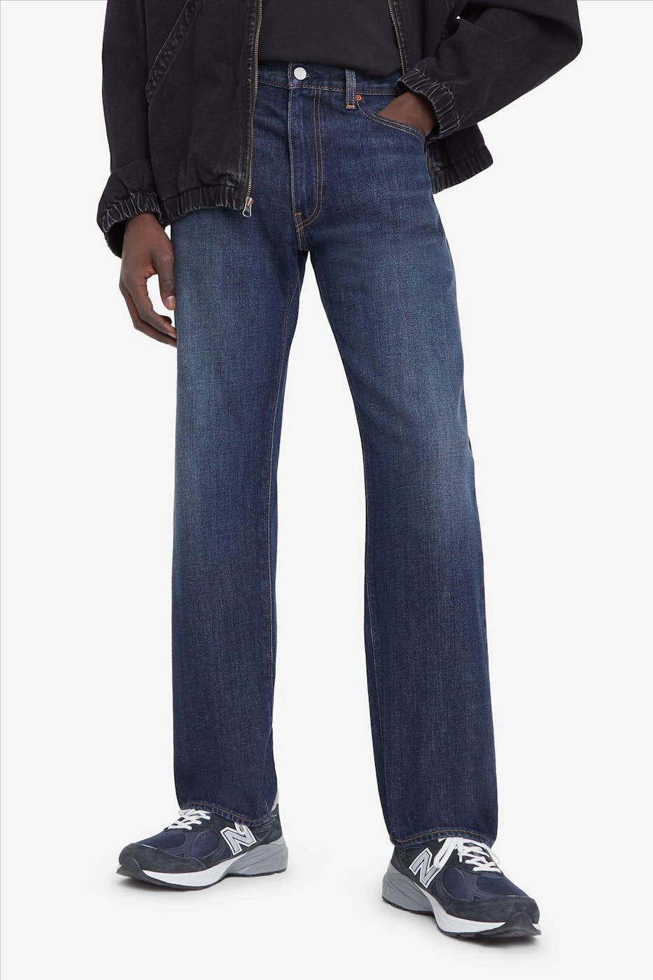 Levi's - Donkerblauwe 555 Relaxed Straight jeans