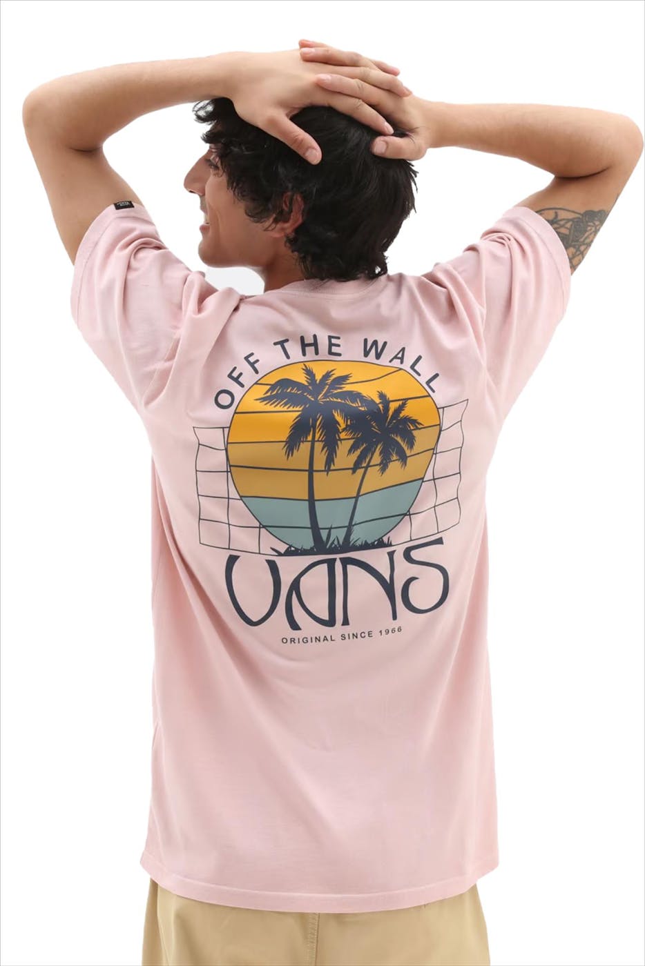 Vans  - Lichtroze Palm Vintage T-shirt