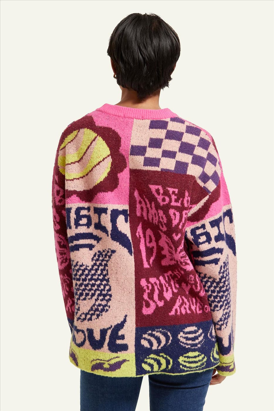 Scotch & Soda - Roze Graphic trui
