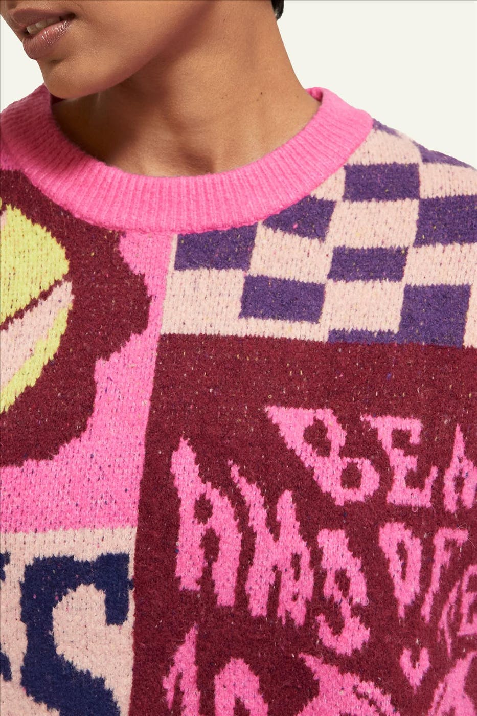 Scotch & Soda - Roze Graphic trui