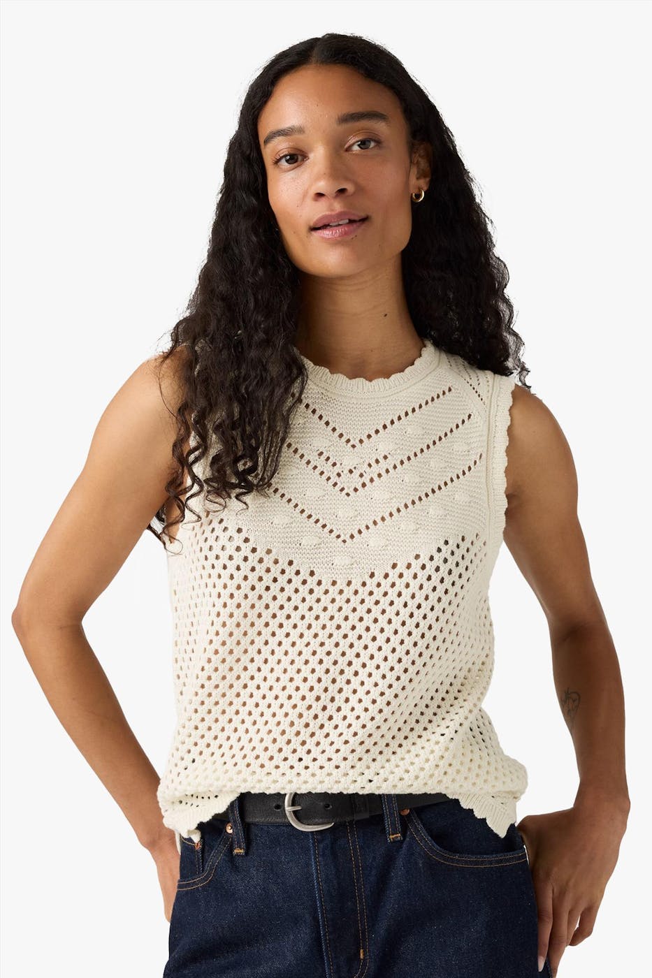 Levi's - Ecru Adrienne Crochet top