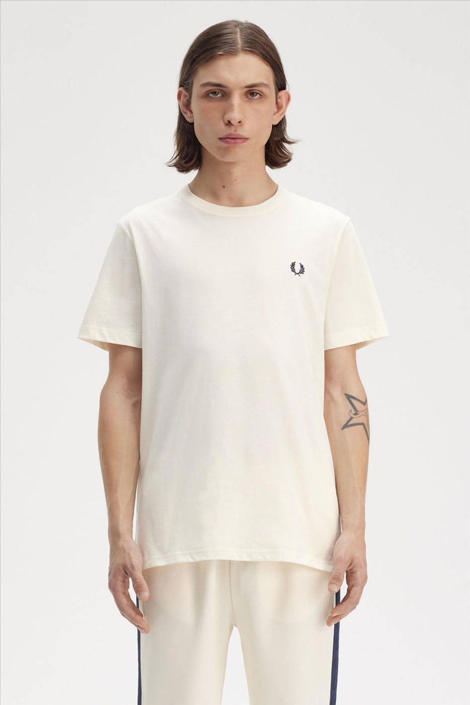 Fred Perry - Ecru Crew Neck T-shirt