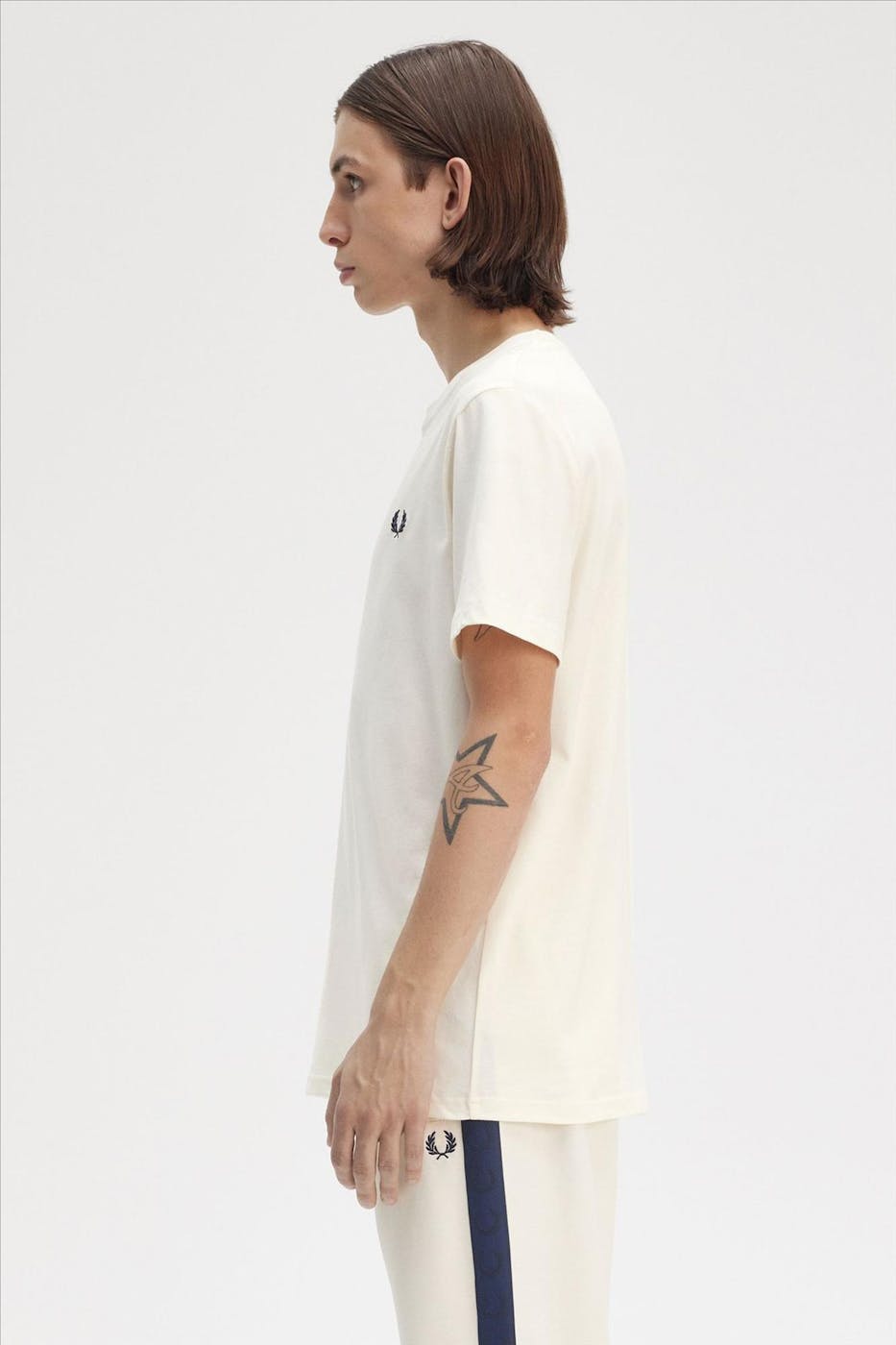 Fred Perry - Ecru Crew Neck T-shirt