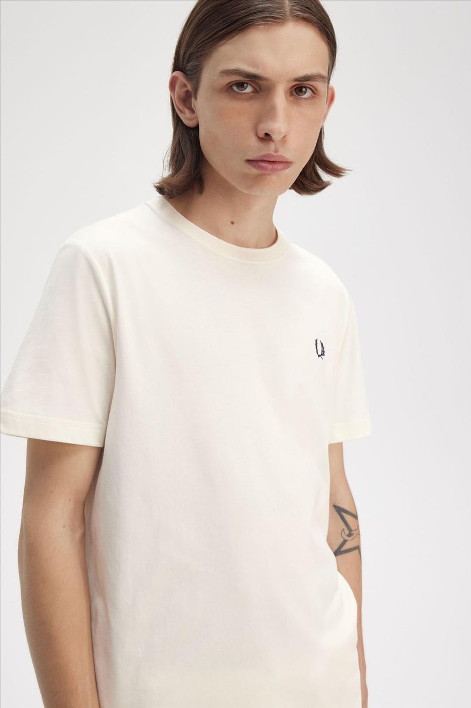 Fred Perry - Ecru Crew Neck T-shirt