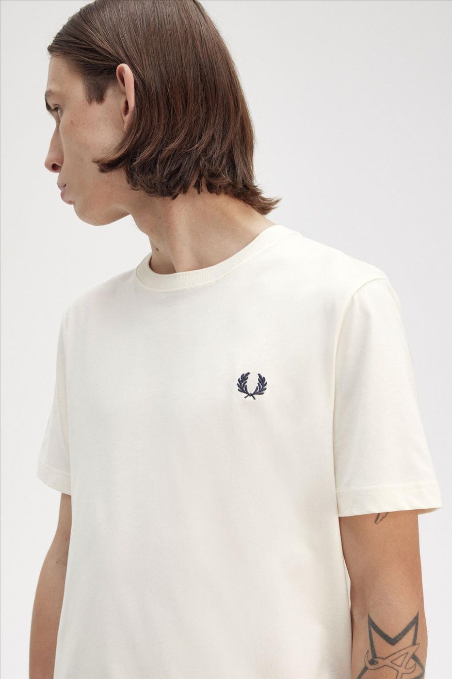 Fred Perry - Ecru Crew Neck T-shirt