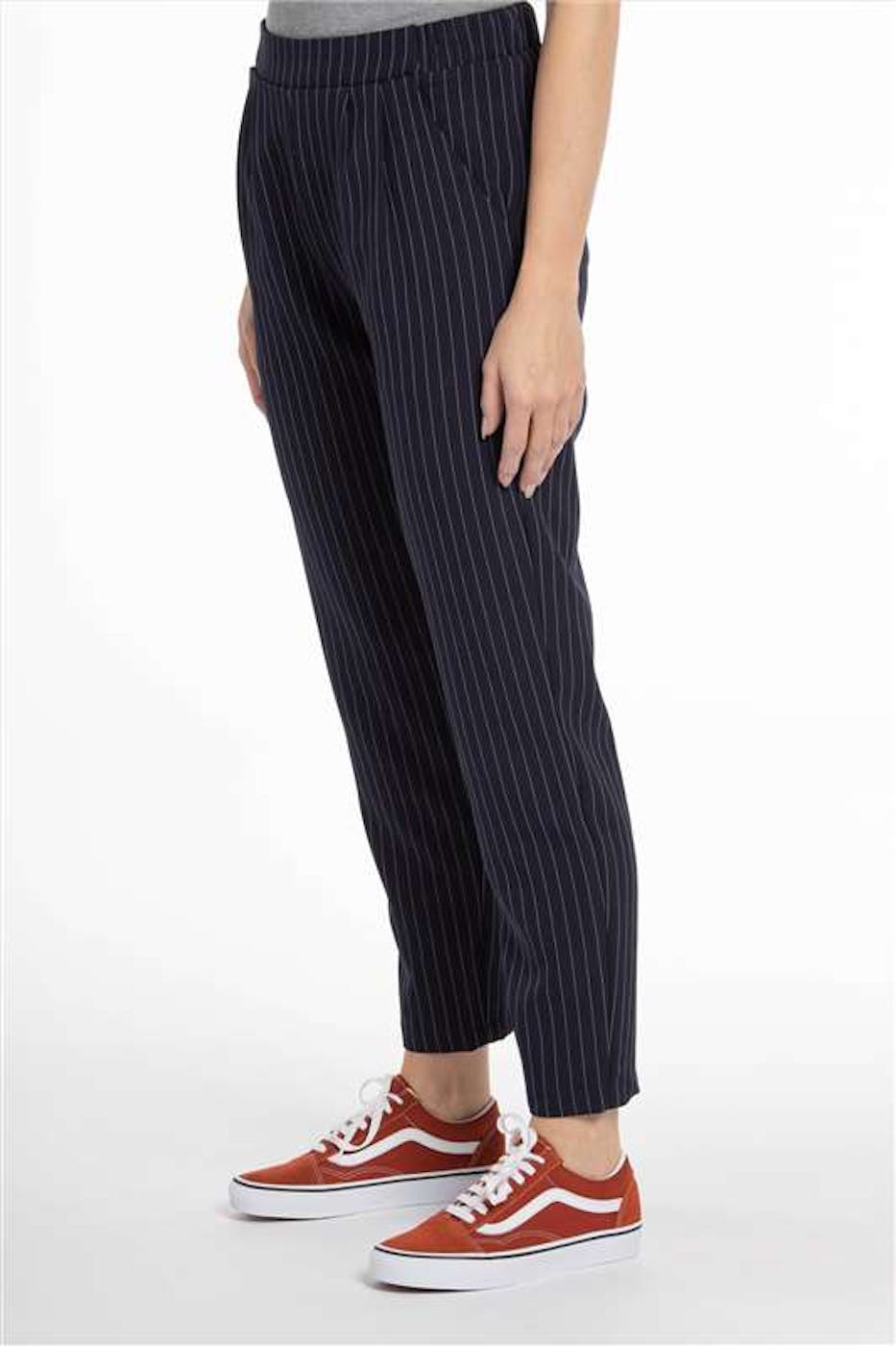 Minimum - Blauwe geklede Sofja broek met pinstripe