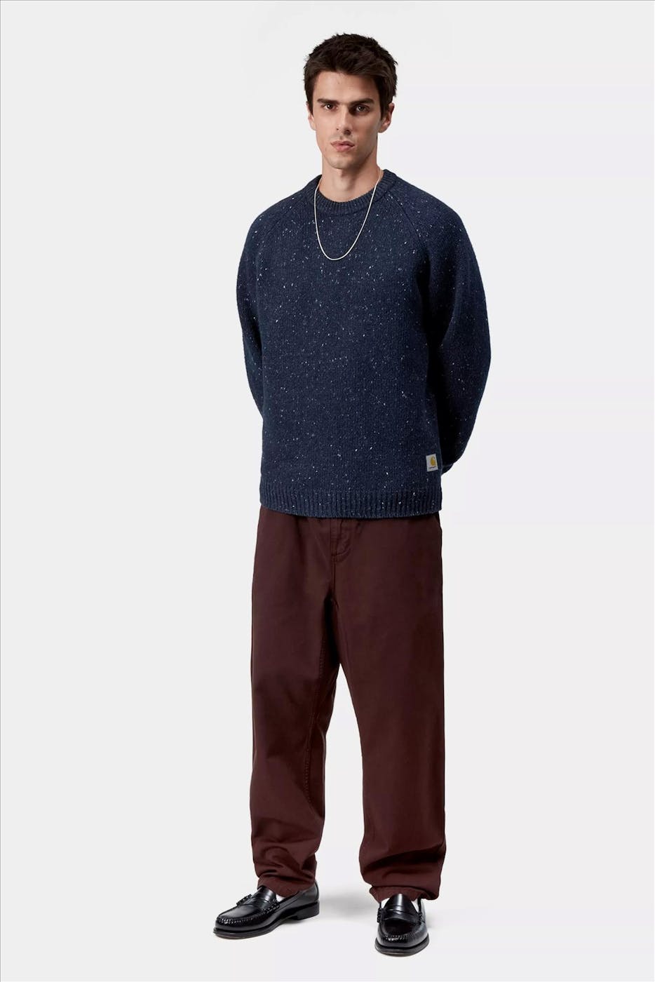 Carhartt WIP - Donkerblauwe Anglistic trui