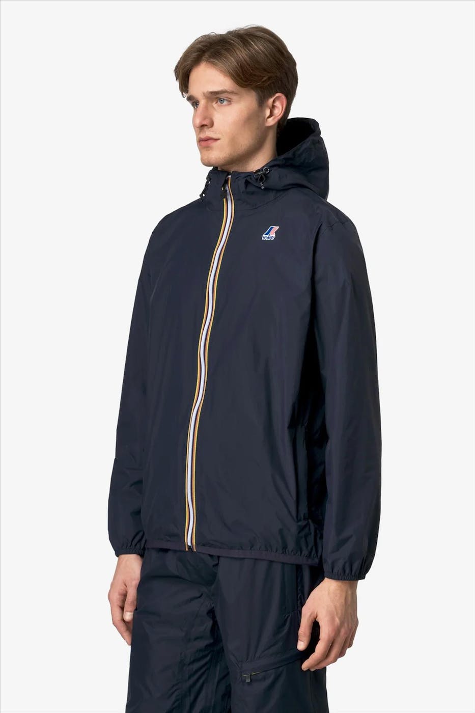 K-Way - Donkerblauwe Le Vrai Claude 4.0 regenjas