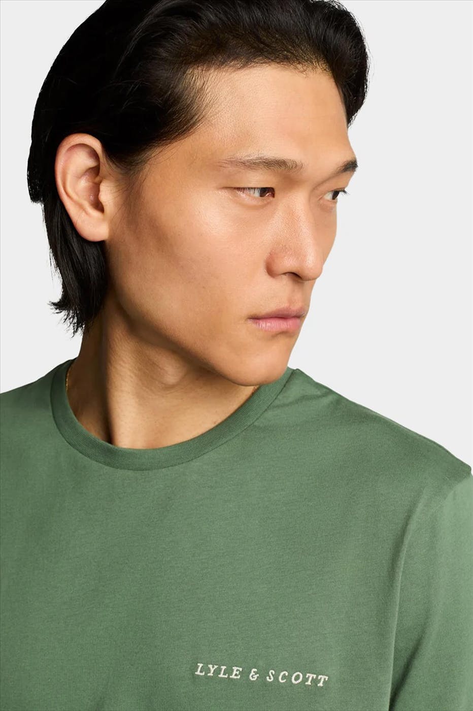 Lyle & Scott - Groene Embroidered T-shirt