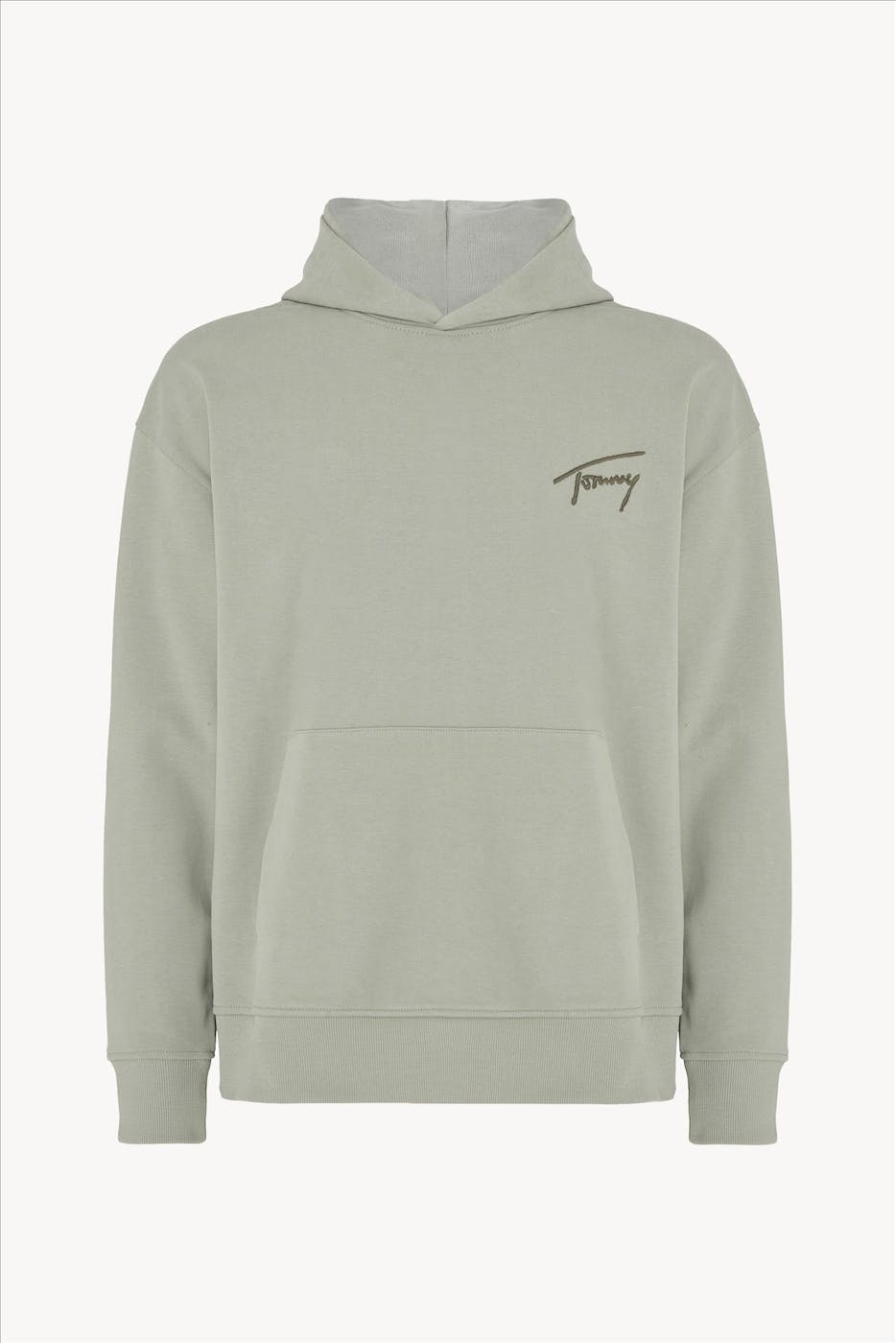 Tommy Jeans - Mintgroene Signature hoodie