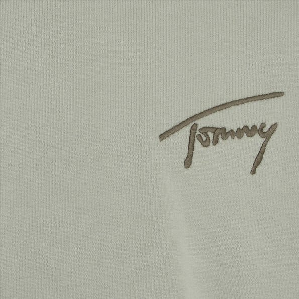 Tommy Jeans - Mintgroene Signature hoodie