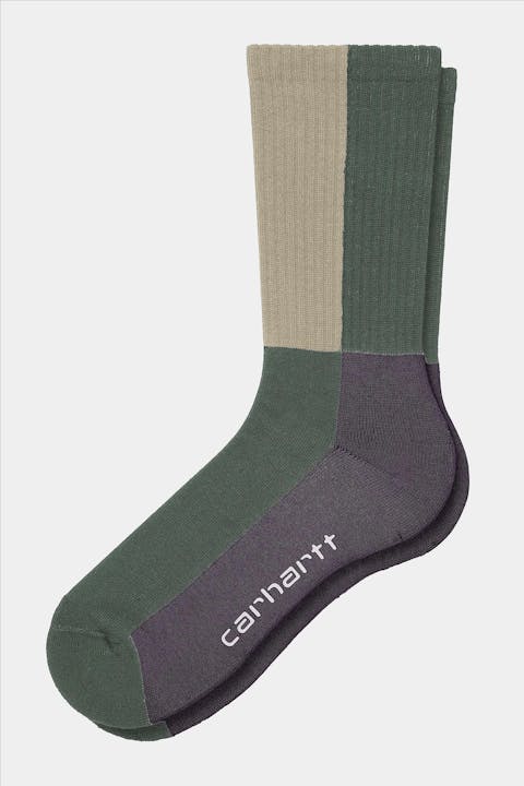 Carhartt WIP - Groen-beige-grijze Valiant sokken