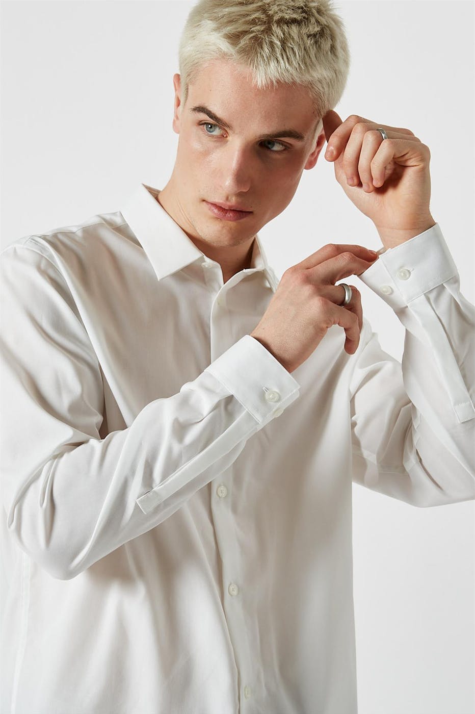 Minimum - Wit Halls hemd