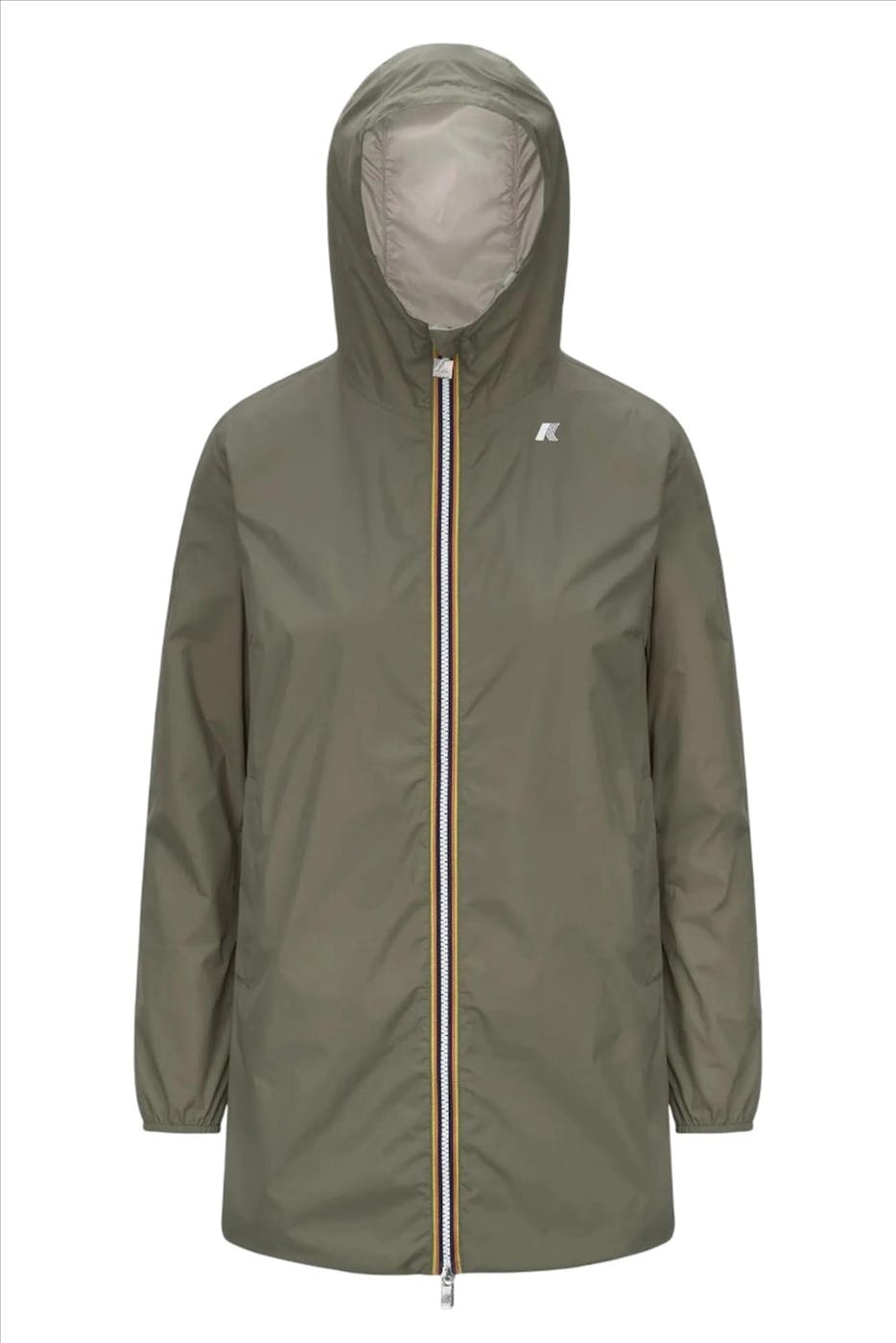 K-Way - Olijfgroene-Beige Sophie Plus 2 Double regenjas