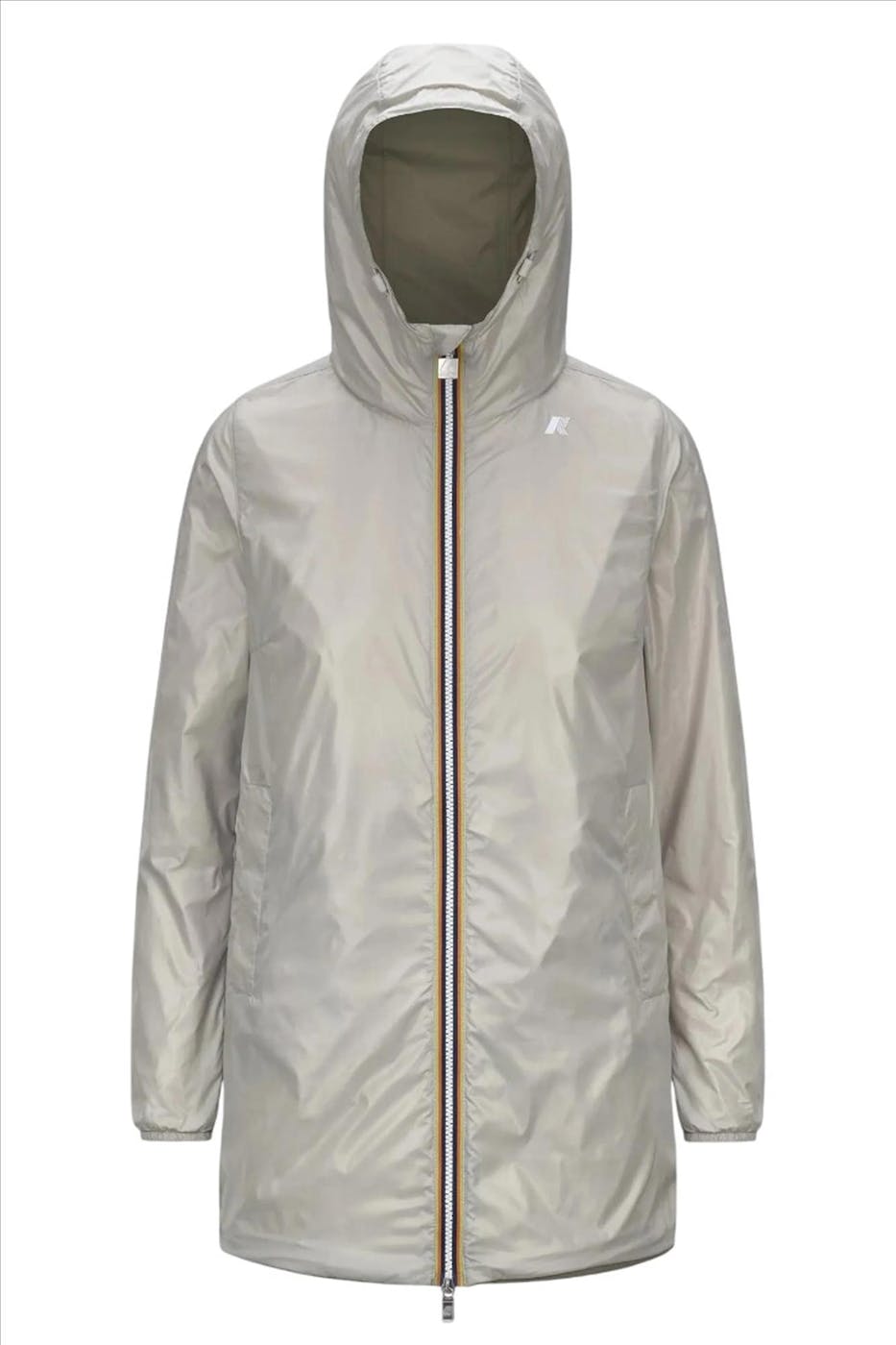 K-Way - Olijfgroene-Beige Sophie Plus 2 Double regenjas