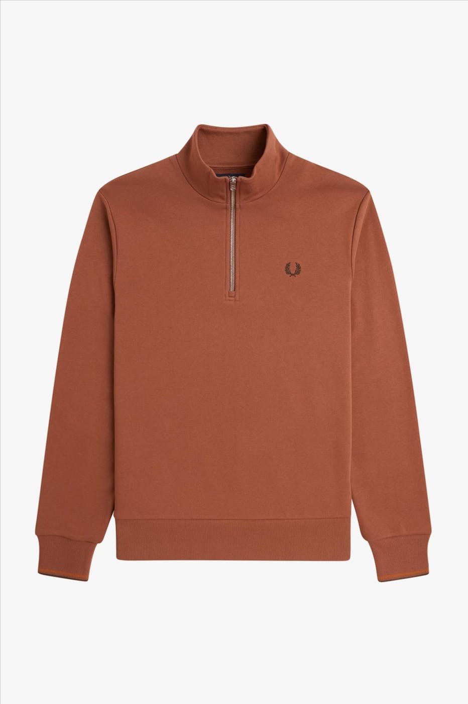 Fred Perry - Kaneelbruine Half Zip sweater