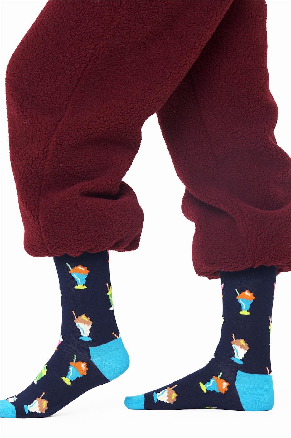 Happy Socks - Zwarte-multicolour Milshake sokken, maat: 41-46