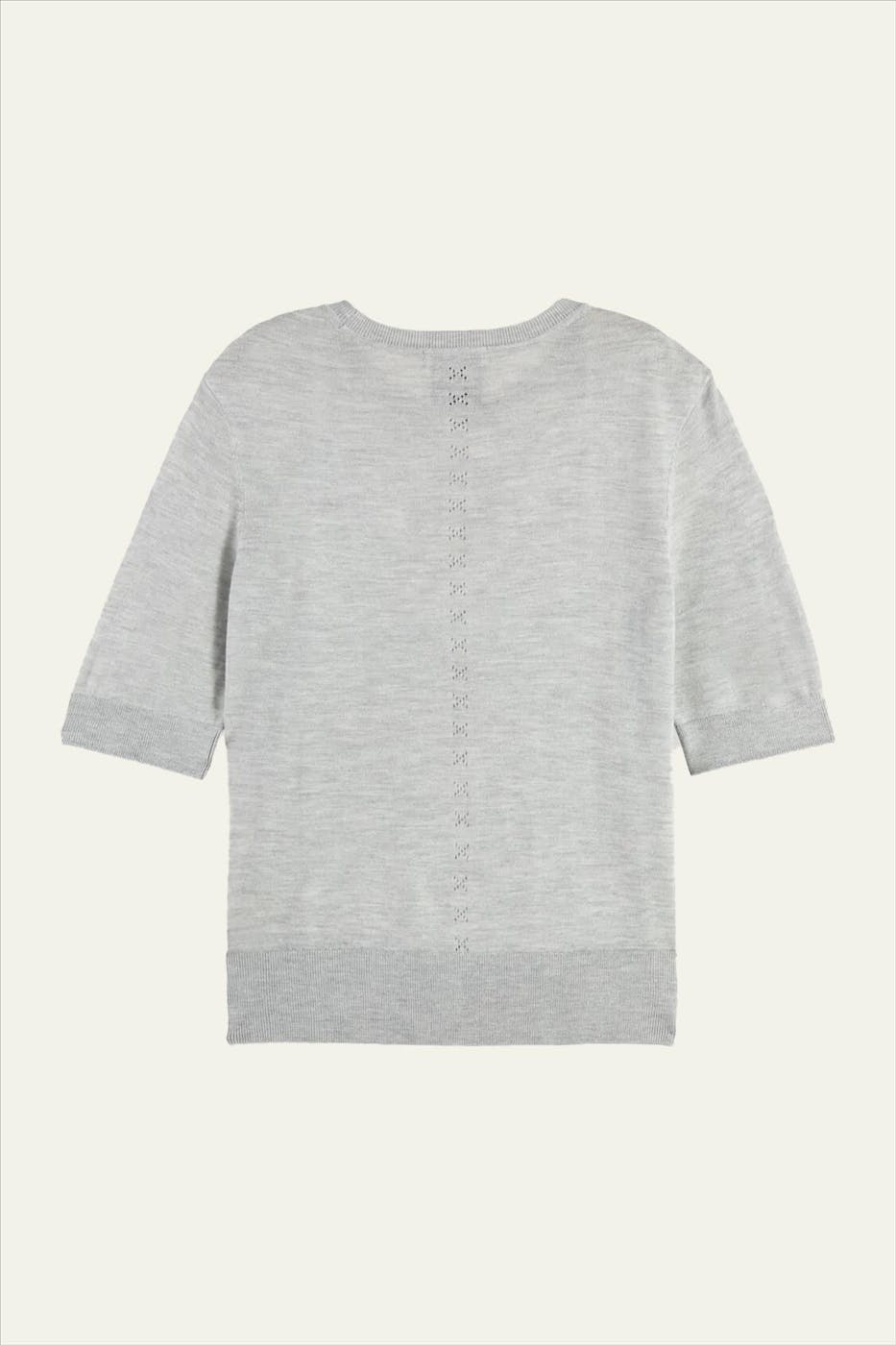 Scotch & Soda - Grijze Short Sleeved trui