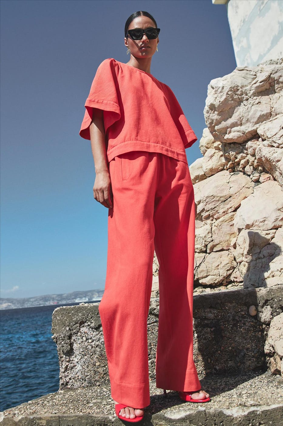 BY BAR - Rode Mees Twill broek