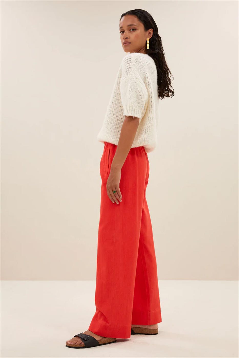 BY BAR - Rode Mees Twill broek