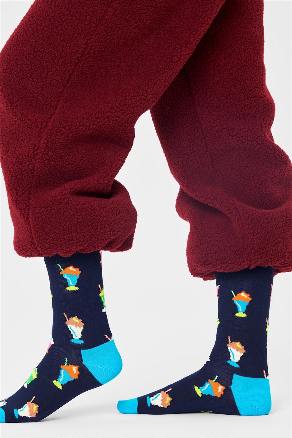 Happy Socks - Zwarte-multicolour Milshake sokken, maat: 36-40